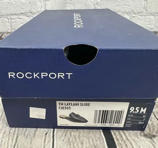 Rockport Women’s Total Motion Laylani Loafer Slides Mules Flats Black 9.5M NEW Size 9.5