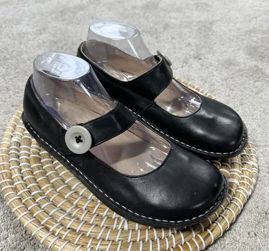 Alegria Women’s Leather Paloma Sea Turtle Clogs Mary Jane in Black Nappa 39/US 9