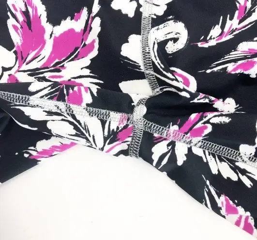 Savage Swim OG Custom High Rise Leggings Tights: Floral Tropical Hawaiian Aloha Black Size XS