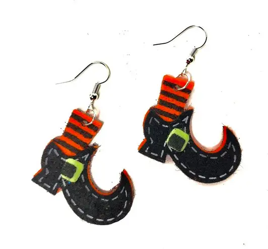 Handmade 3 Sets Of Happy Halloween Felt Earrings