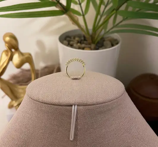 Sterling Silver SIZE 6 18kt Gold Plated 925 Stackable Dazzling Pink Cubic Zirconia Ring - Image 5