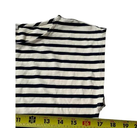 Green Envelope Blue & Ivory Stripe Shirt Women Top Size Small | 55