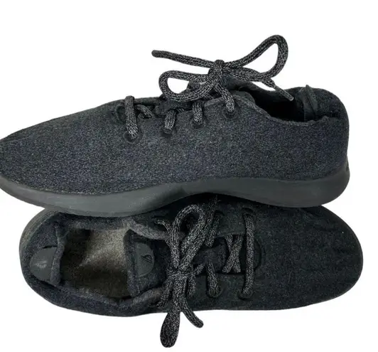 Allbirds Black Merino Wool Runner Mizzles Size 9 Grey on Black