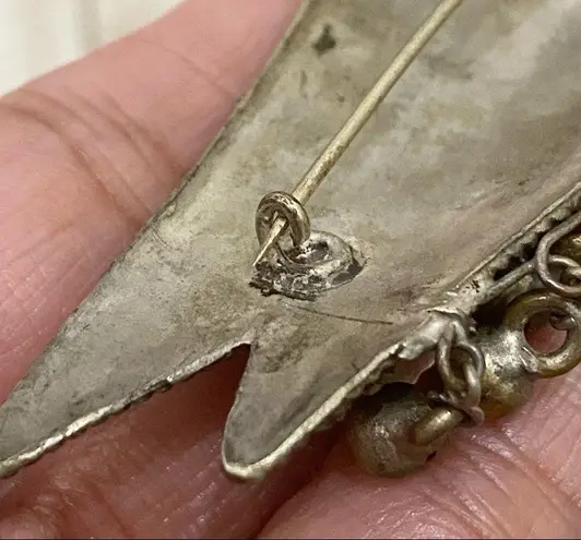 Vintage Bird Gemstones Cabochon Figural Brooch