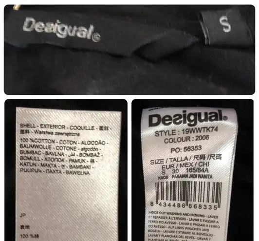 Desigual Black graphic print long sleeve tee