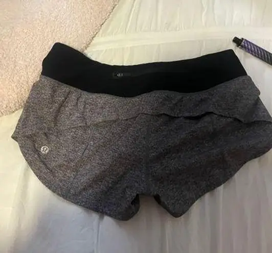 Lululemon Gray 2.5 Speed Up Shorts