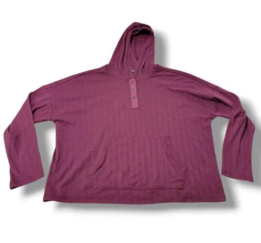 Sweatshirt Size Large Oversized Toad&Co Lightweight Hooded Sweatshirt Women's