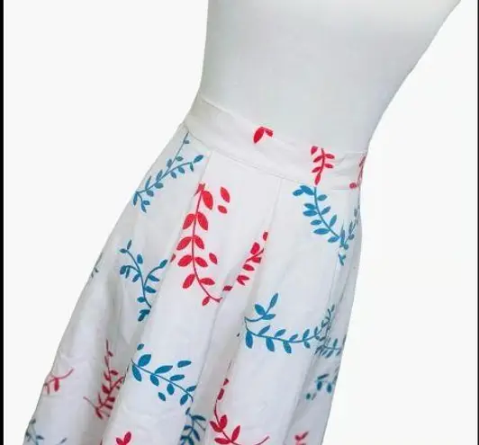 Bettie Page Tatyana white S Retro vintage Swing Skirt