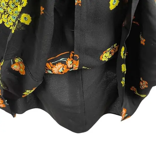 ALC Frank ALC Womens Size 4 Serena Floral Print 100% Silk Mini Dress Sleeveless V-Neck