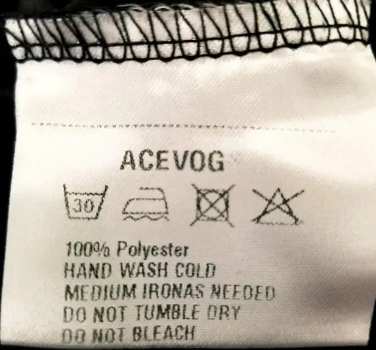 {M} ACEVOG Casual Floral Fit n' Flare Party Dress Black Size M