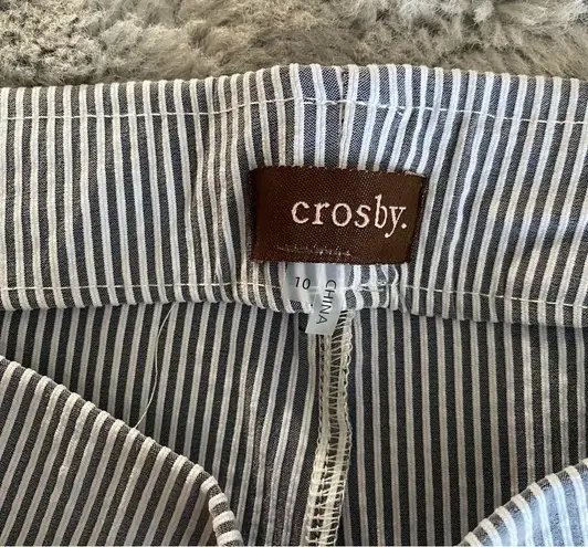 Crosby Gray Stripped Pants size 10