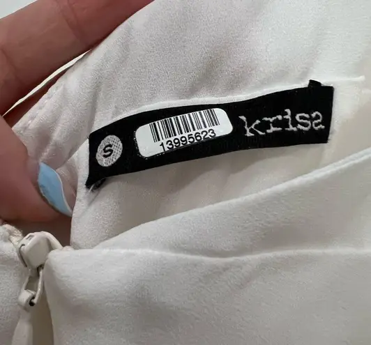 Krisa White Cross Back Mini Dress Size Small $176