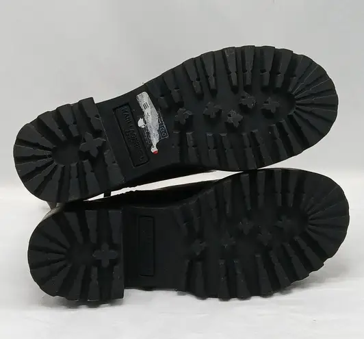 Karl Lagerfeld Breck Chelsea Combat Boots Women Size 6M Black Leather Biker Goth