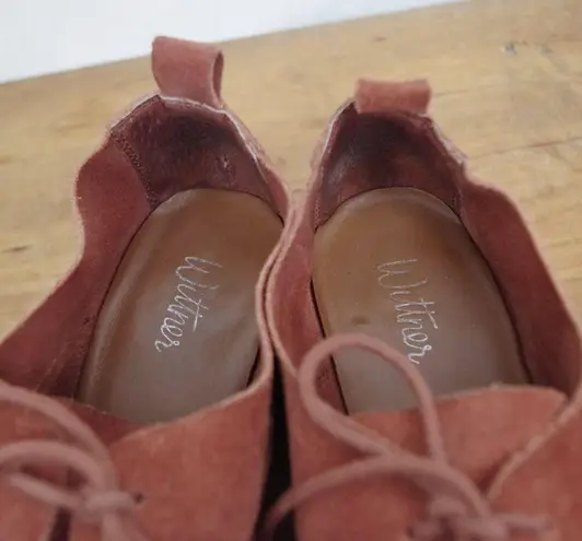 Wittner Suede Derby Ladies' Shoes Size 39 Red