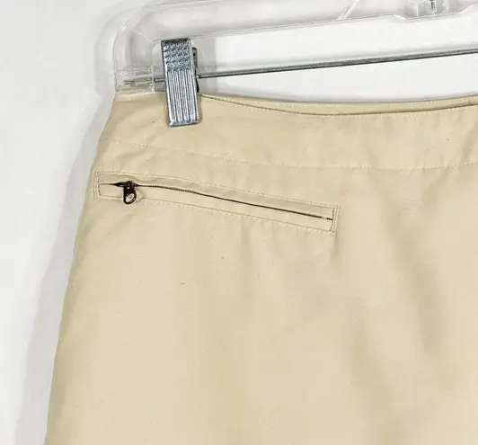 Patagonia  Size 4 Skort Skirt Tan Shots Mini Solid Zipper Pocket Womens 1585