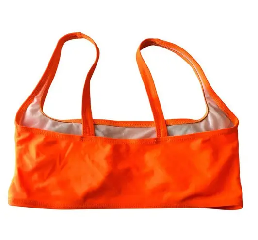 Bikini Top Square Neck Removable Cups Bright Orange S