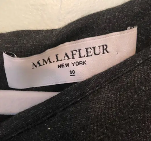 MM.LaFleur Lydia Dress Textured Ponte in Charcoal Sz 10 GUC Professional Office