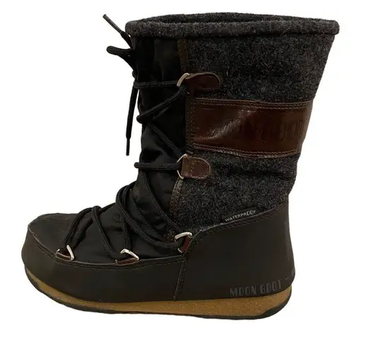 The Moon  Boot Tecnica Vienna Felt Lace Up Boots