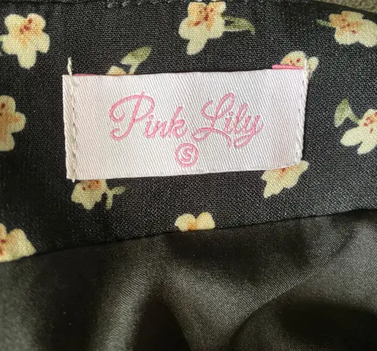 Pink Lily Floral Skirt