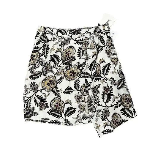 Ba&sh Venise floral-print crepe mini wrap skirt Size Large Tropical