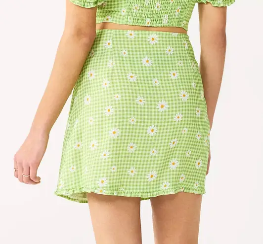 Daisy Green  Print mini Skirt