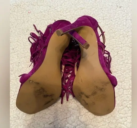 Steve Madden  Purple fringely high heels size 5.5