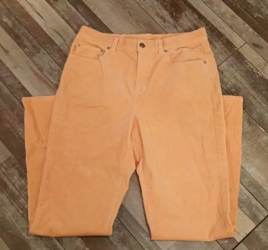 Ralph Lauren  Orange Artsy Funky Peasant Boho Kid Core Corduroy Pants Size 10