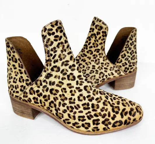 Coconuts by Matisse  Rapido Leopard Print Fur Leather Booties Size 8