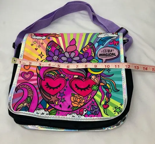 Colorful Unicorn Print Women's Bag Purple