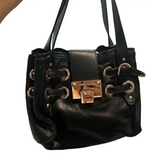 Jimmy Choo black mini Riki bag.