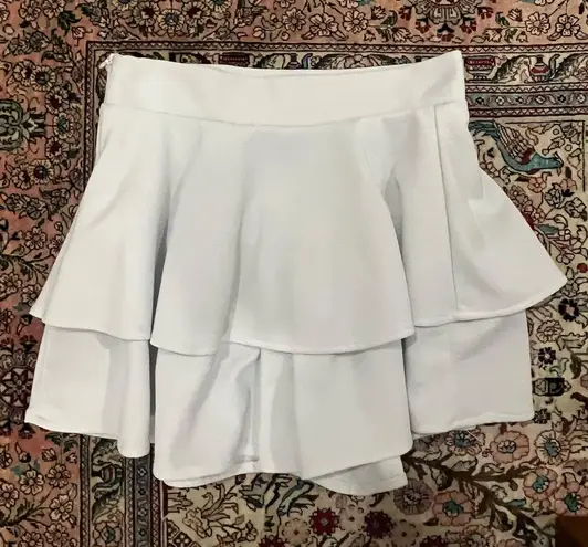 White Mini Skirt / Skort Size XS