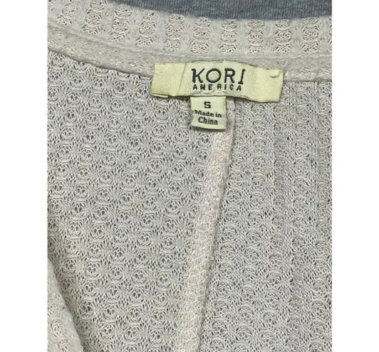Kori America Women's Cream Waffle Knit Top Size S