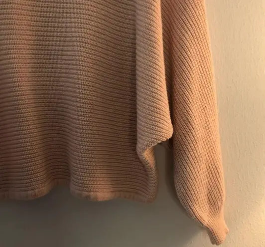 Eloquii Sweater Pink Cropped Dolman Sleeve Ribbed Sweater Sz 18/20 (2X) EUC