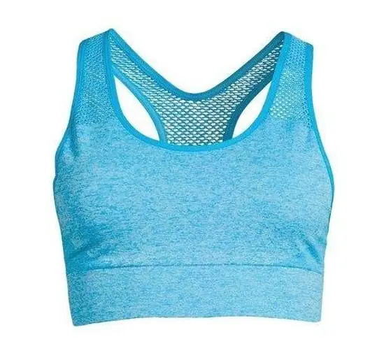 Avia Womens Seamless Sports Bra Size Small 4-6 Minimum Support Pads Blue New