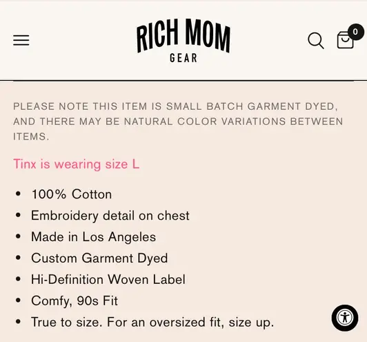 CREWNECK ESPRESSO MARTINI BLACK Rich Mom Tinx Size L