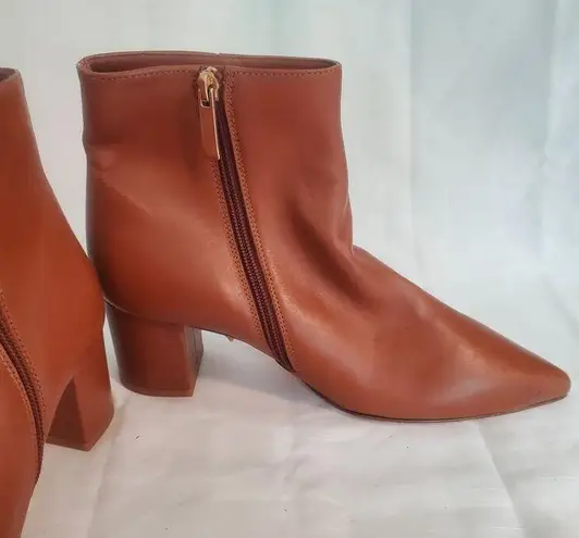 L'Agence Wmn Jeannie Pointed Toe Luggage Brown Dressy Office boots. S38