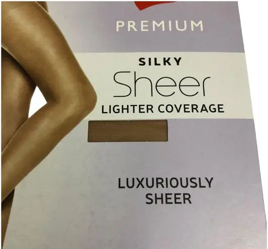 Hanes  Silky Sheer Tummy Control Lightest Coverage Nude Pantyhose XL NWT