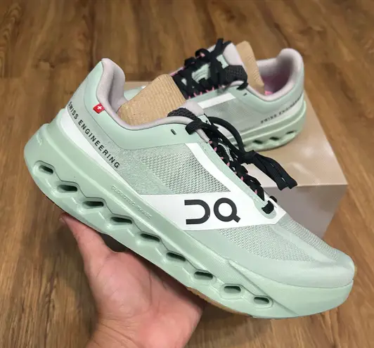 on cloud ON CLOUDSURFER mineral almond running athletic training lace up shoes sneakers new