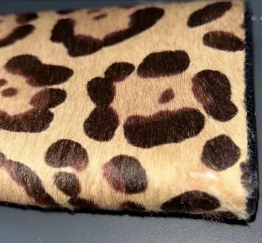 Fendi Authentic  Leopard Print Calf hair/ Leather Wallet