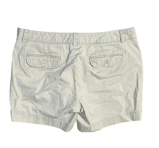 Dockers Women's Chino Shorts Light Khaki Tan Flat Front Size 14