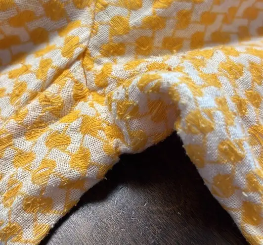 Cecilie Copenhagen Cotton Jacquard Wide Leg Pull on Pants Boho Embroidered Small