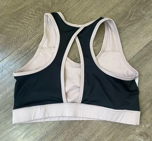 Tahari Sport Tan Black White Colorblock Sports Bra Cut Out ~ Women’s Size M