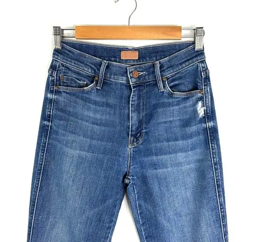 MOTHER The Vamp Fray High Waist Skinny Jeans Crazy Like A Fox Size 25