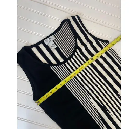 Carmen Marc Valvo Dress Womens Knit Sweater Sheath Sleeveless Modern Size S