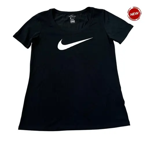  Black Logo Nike Dry Athletic T-Shirt Women's Size Small NWT | 70-47