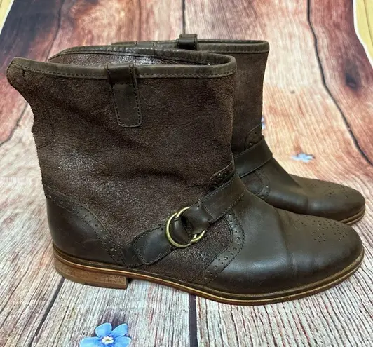 J SHOES Brown Leather Taylor Boots Size 8.5