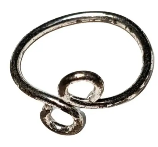 Adjustable Silver Infinity Knot Open Ring Size 5.5 A125