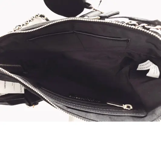 Sondra Roberts Black Faux Suede 3 Way Bag