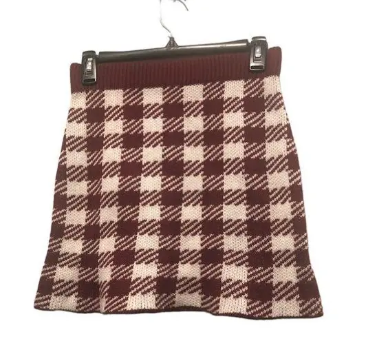 Listicle  Houndstooth Sweater Skirt Size Small