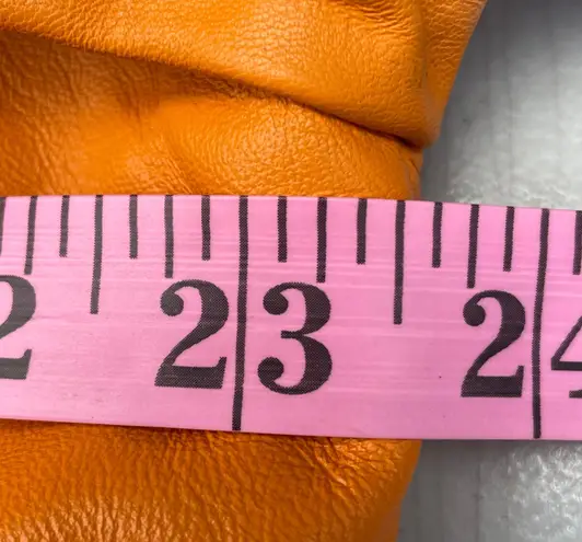 Vintage 90s Orange Parko Lamb Leather Blazer Jacket Size XL